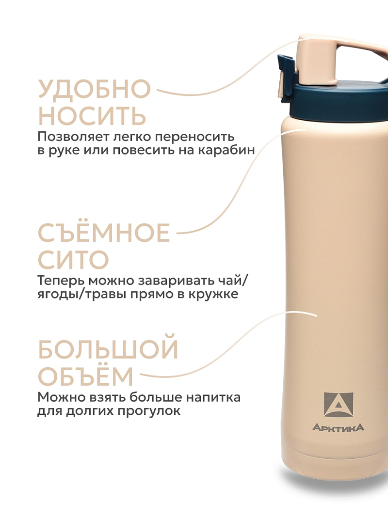 Термокружка 0.75л серии 702 «Сититерм» «Песок» с ситечком - 3
